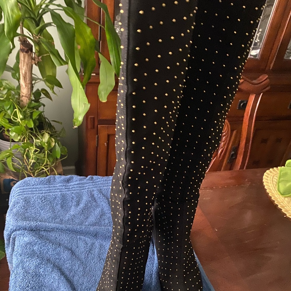 Guess sexy black and gold rhinestoneStiletto Boots